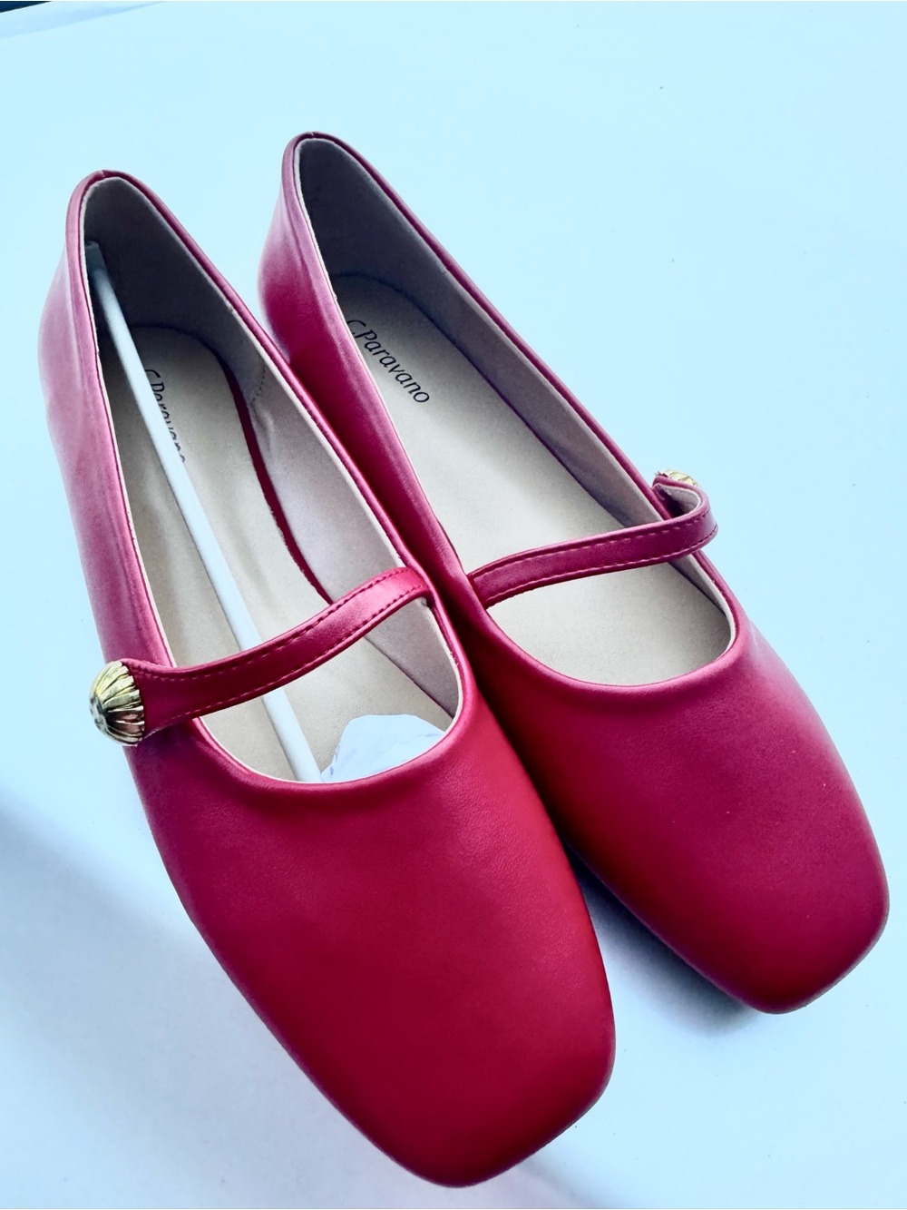 C.Paravano Women Ballet Flats Mary Jane Shoes